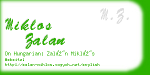 miklos zalan business card